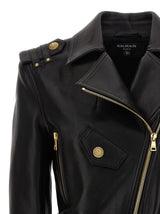 Balmain Cropped Leather Nail - Women - Piano Luigi