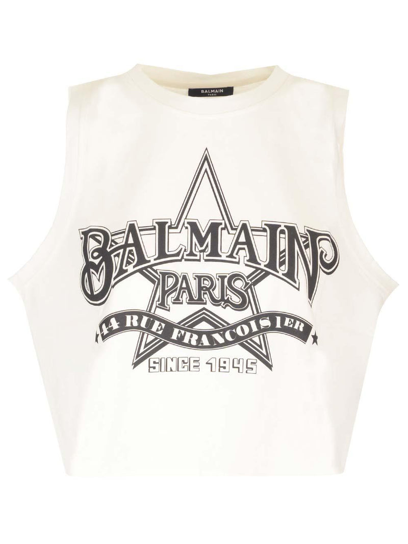 Balmain Cropped Tank Top - Women - Piano Luigi