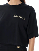 Balmain Cropped Tee - Women - Piano Luigi