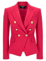 Balmain Double-breasted Blazer With Logo Buttons - Women - Piano Luigi