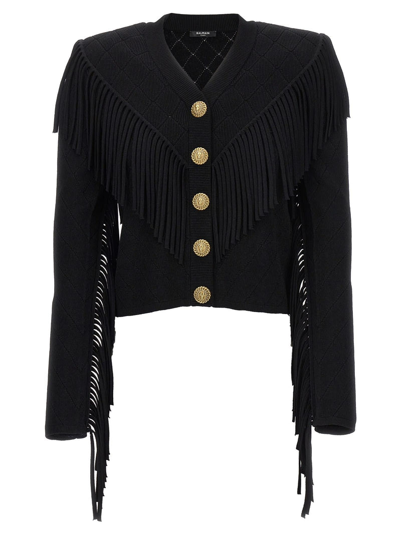 Balmain Fringed Cardigan - Women - Piano Luigi