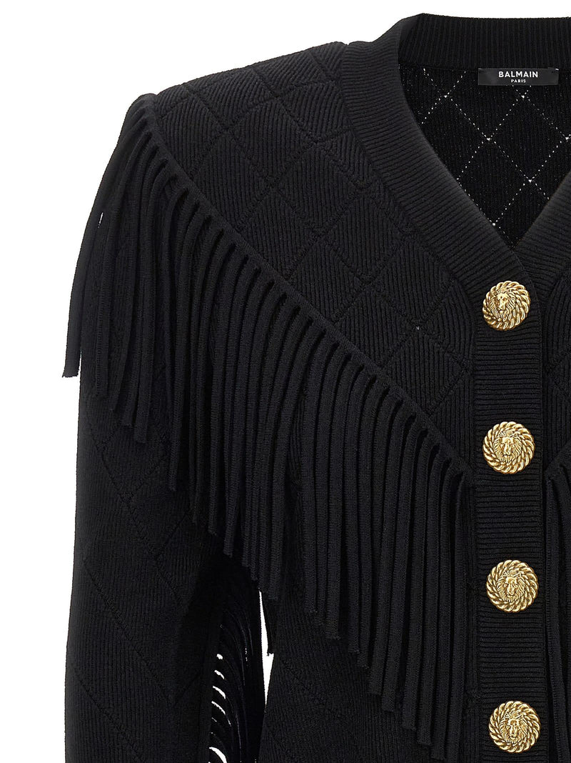 Balmain Fringed Cardigan - Women - Piano Luigi