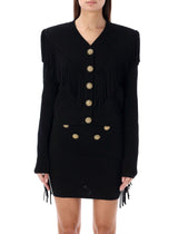 Balmain Fringed Fine Knit Cardigan - Women - Piano Luigi