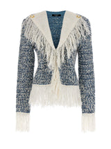 Balmain Fringed Tweed Jacket - Women - Piano Luigi