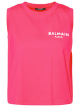 Balmain Fuchsia Cotton Top - Women - Piano Luigi