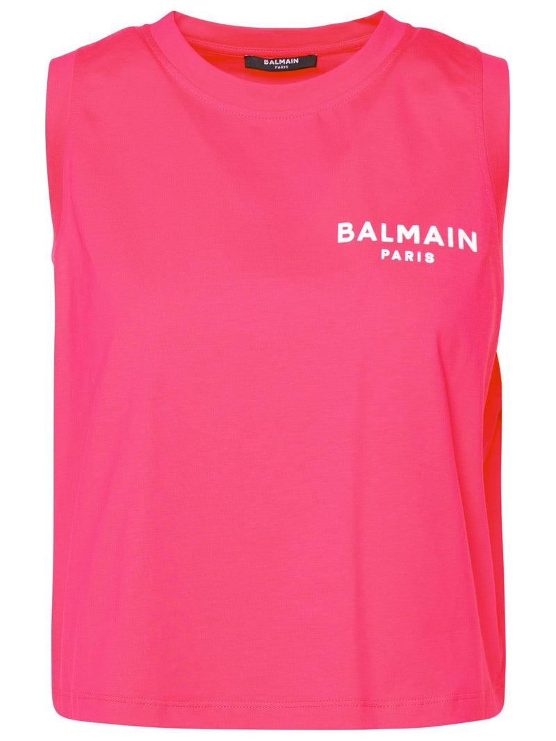 Balmain Fuchsia Cotton Top - Women - Piano Luigi