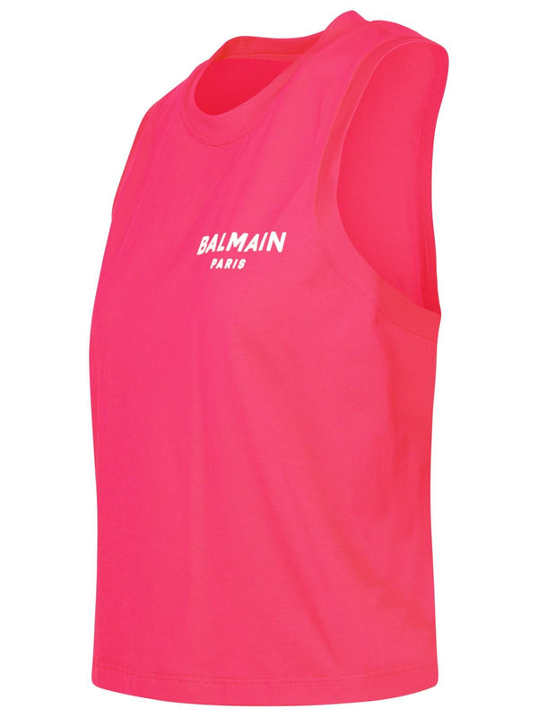 Balmain Fuchsia Cotton Top - Women - Piano Luigi