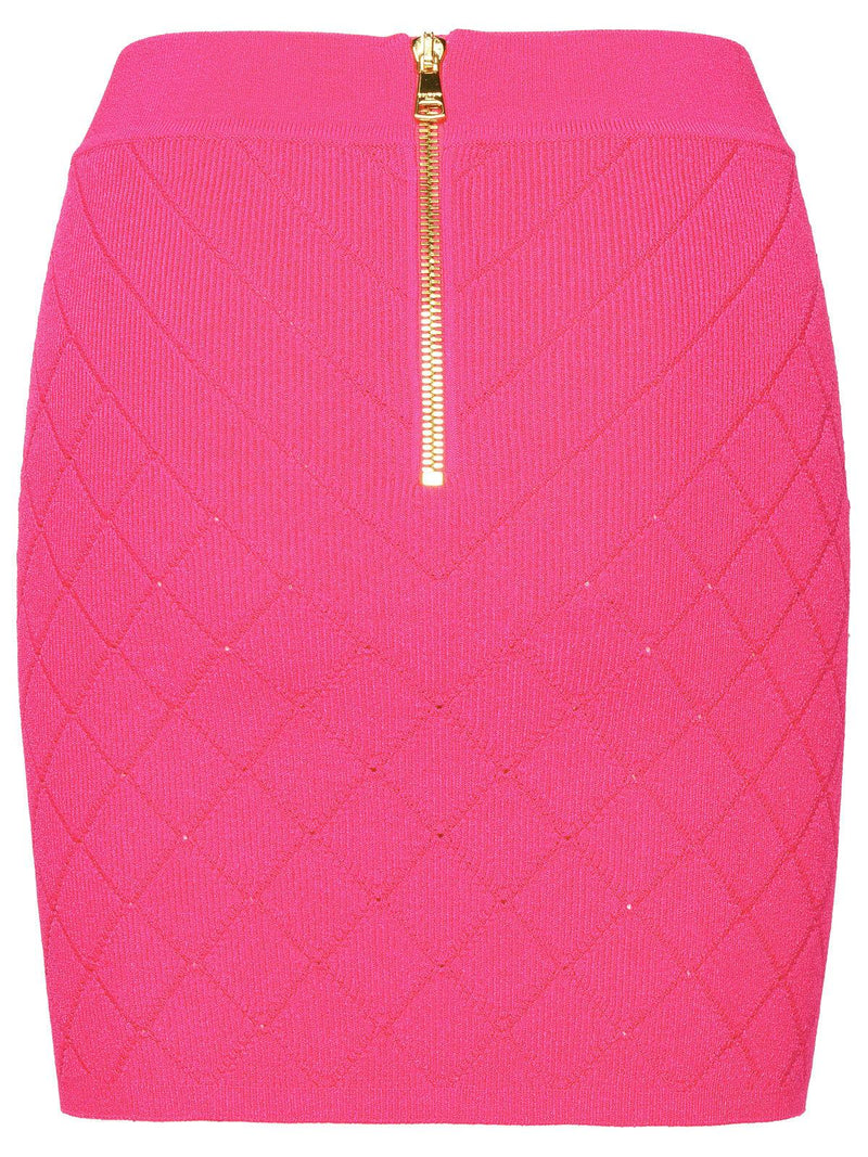 Balmain Fuchsia Viscose Blend Miniskirt - Women - Piano Luigi