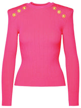 Balmain Fuchsia Viscose Blend Sweater - Women - Piano Luigi