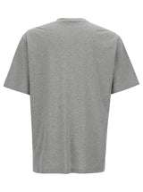 Balmain Grey Crewneck T-shirt With Contrasting Logo Embroidery In Cotton Man - Men - Piano Luigi