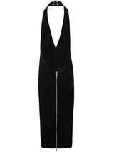 Balmain Halterneck Knit Midi Dress - Women - Piano Luigi