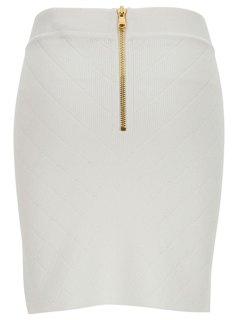 Balmain Hw 6 Btn Knit Short Skirt - Women - Piano Luigi