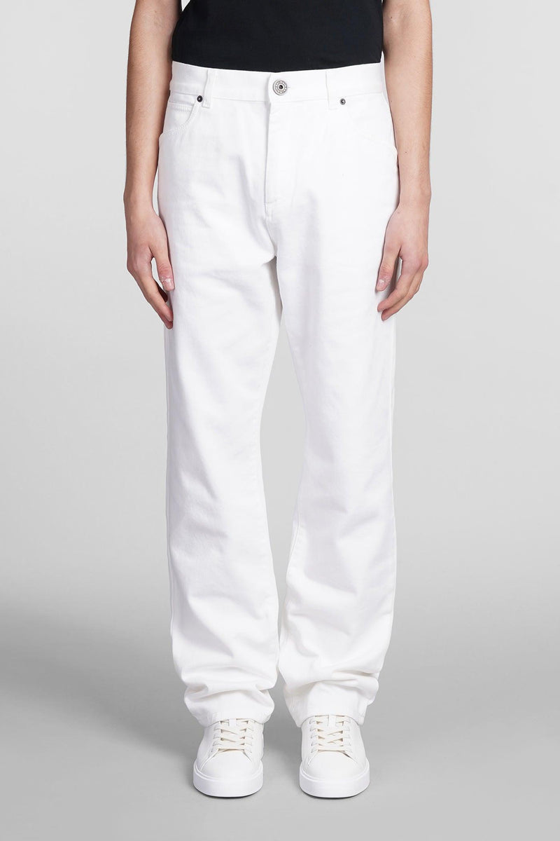 Balmain Jeans In White Cotton - Men - Piano Luigi