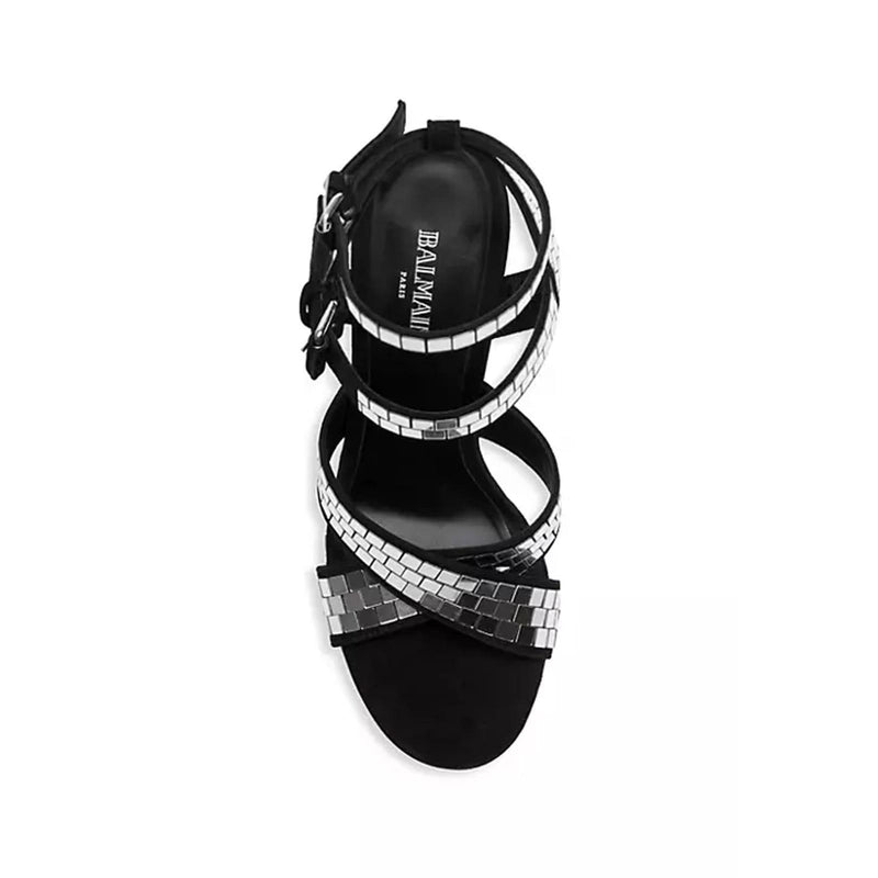 Balmain Jeni Mirror Platform Sandals - Women - Piano Luigi