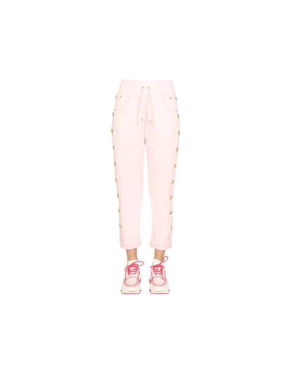 Balmain Jogging Pants With Embossed Buttons - Women - Piano Luigi