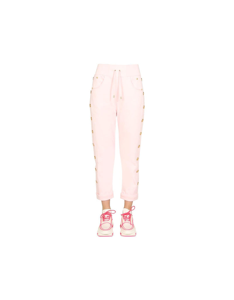 Balmain Jogging Pants With Embossed Buttons - Women - Piano Luigi