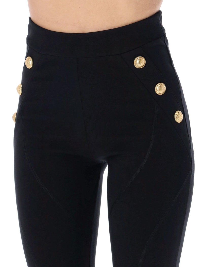 Balmain Knit Leggings With 6 Buttons - Women - Piano Luigi