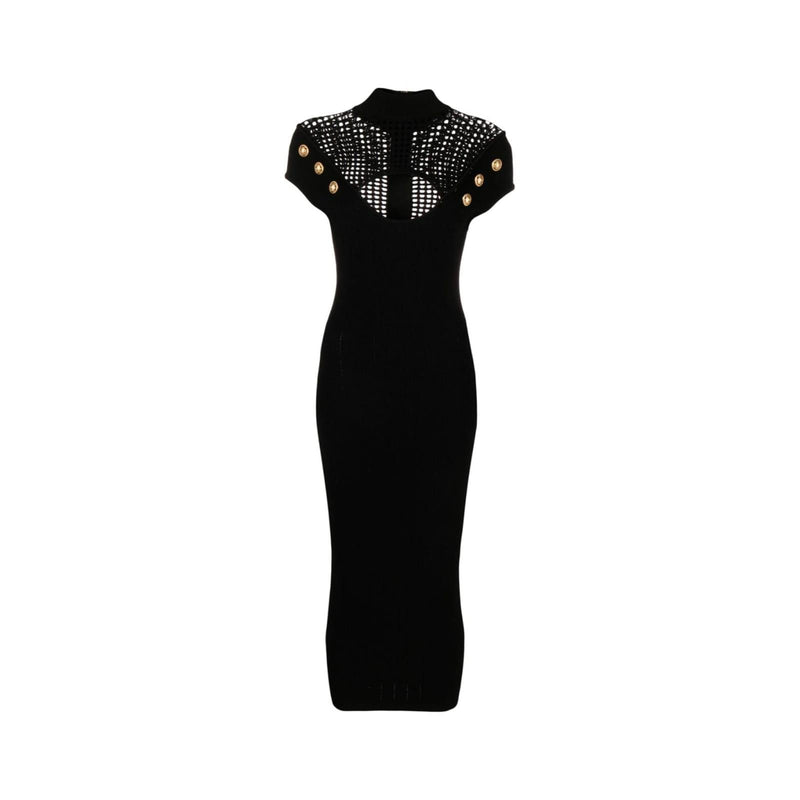 Balmain Knitted Sheath Dress - Women - Piano Luigi