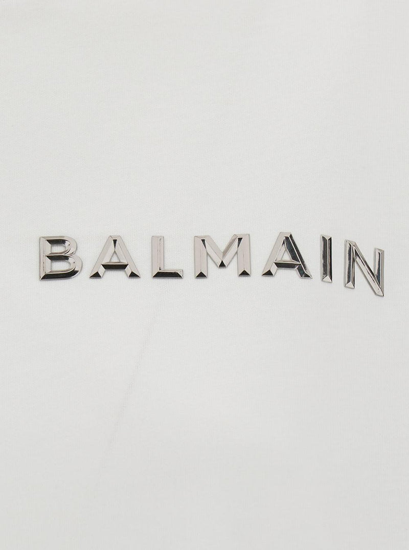 Balmain Laminated Cropped T-shirt - Women - Piano Luigi