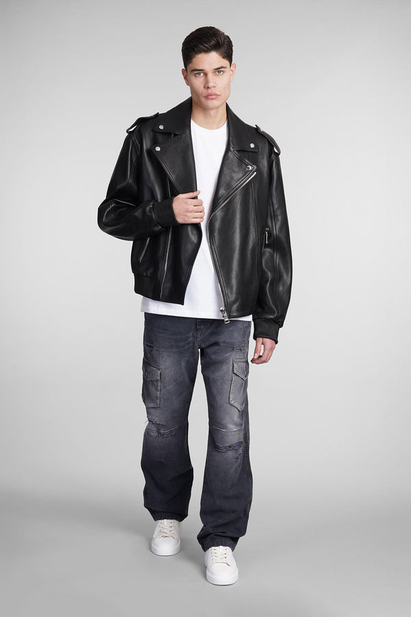 Balmain Leather Jacket In Black Leather - Men - Piano Luigi