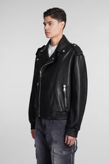 Balmain Leather Jacket In Black Leather - Men - Piano Luigi