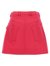 Balmain Logo Button Mini Skirt - Women - Piano Luigi