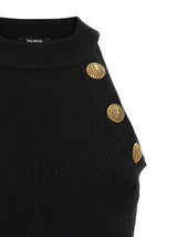 Balmain Logo Button Top - Women - Piano Luigi