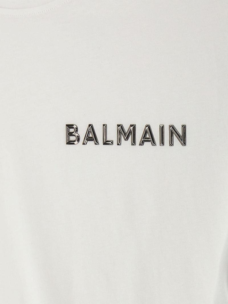 Balmain Logo Cropped T-shirt - Women - Piano Luigi