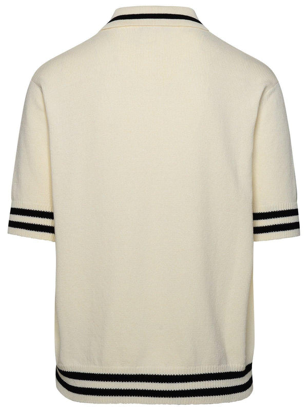 Balmain Logo Embroidered Knitted Polo Shirt - Men - Piano Luigi