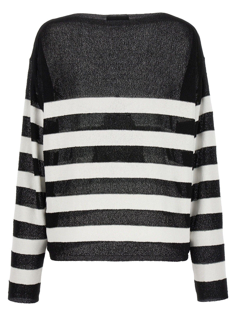 Balmain Logo Embroidery Striped Sweater - Women - Piano Luigi