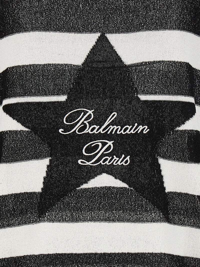 Balmain Logo Embroidery Striped Sweater - Women - Piano Luigi