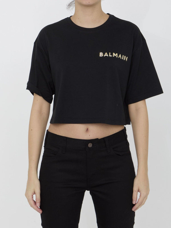 Balmain Metal Logo T-shirt - Women - Piano Luigi