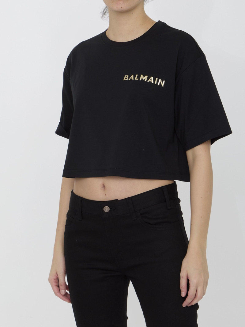 Balmain Metal Logo T-shirt - Women - Piano Luigi