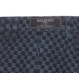 Balmain Mini Monogram Denim Skirt - Women - Piano Luigi