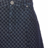 Balmain Mini Monogram Denim Skirt - Women - Piano Luigi