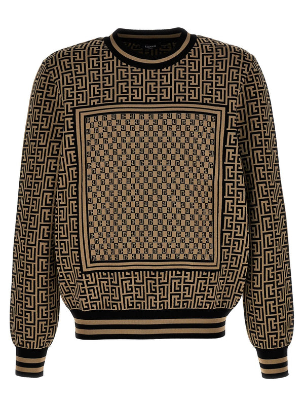 Balmain mini Monogram Sweater - Men - Piano Luigi