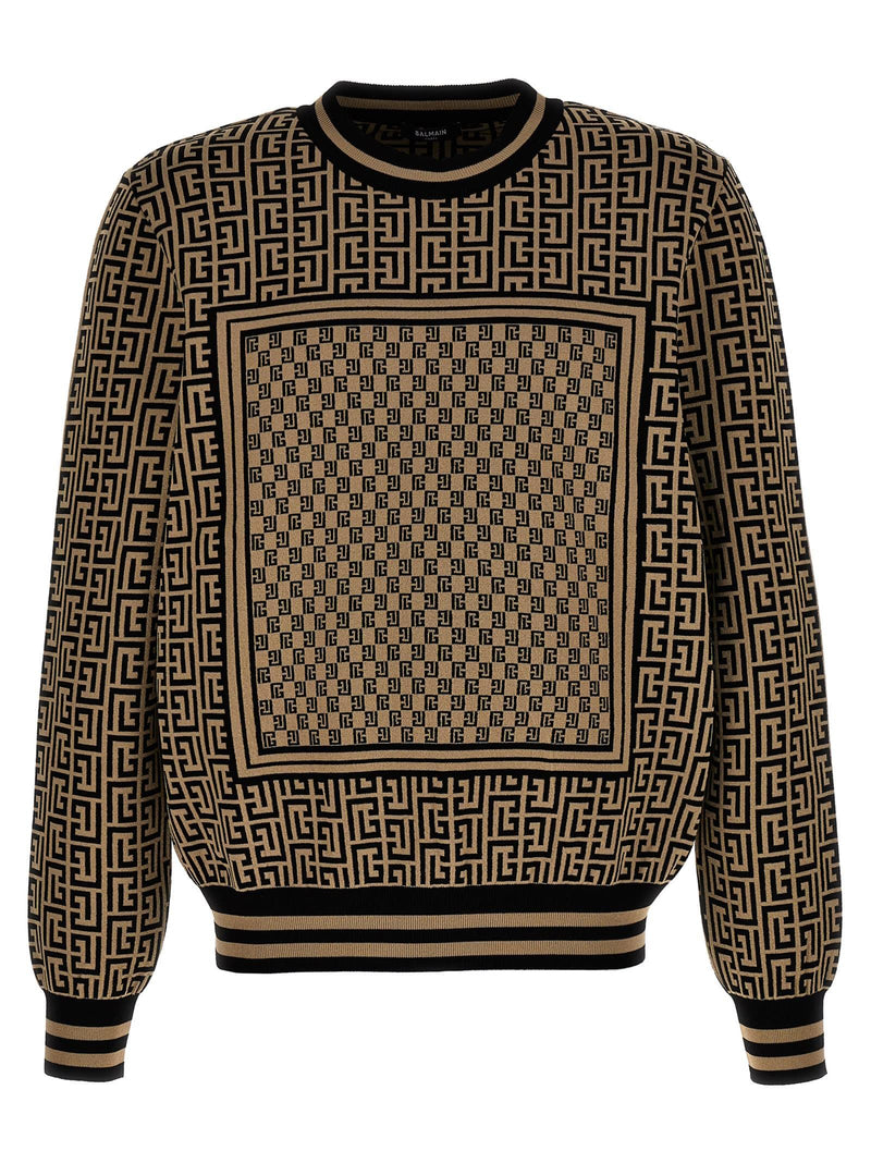 Balmain mini Monogram Sweater - Men - Piano Luigi