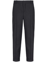 Balmain Monogram Jacquard Straight Wool Pants - Men - Piano Luigi