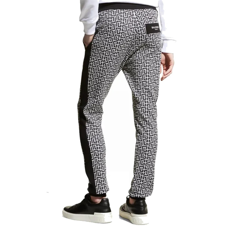 Balmain Monogram Print Sweatpants - Men - Piano Luigi