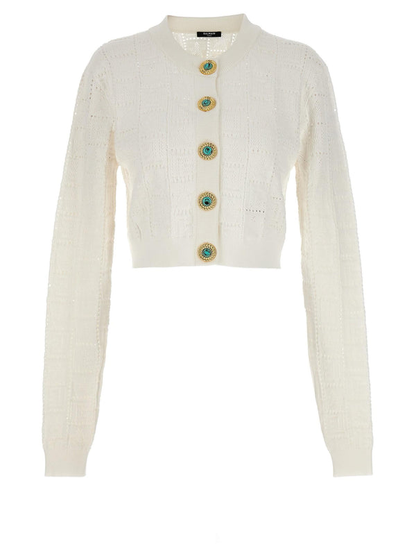 Balmain monogramma Cardigan - Women - Piano Luigi