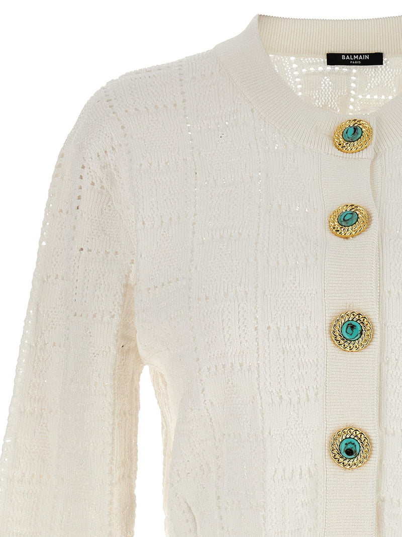 Balmain monogramma Cardigan - Women - Piano Luigi