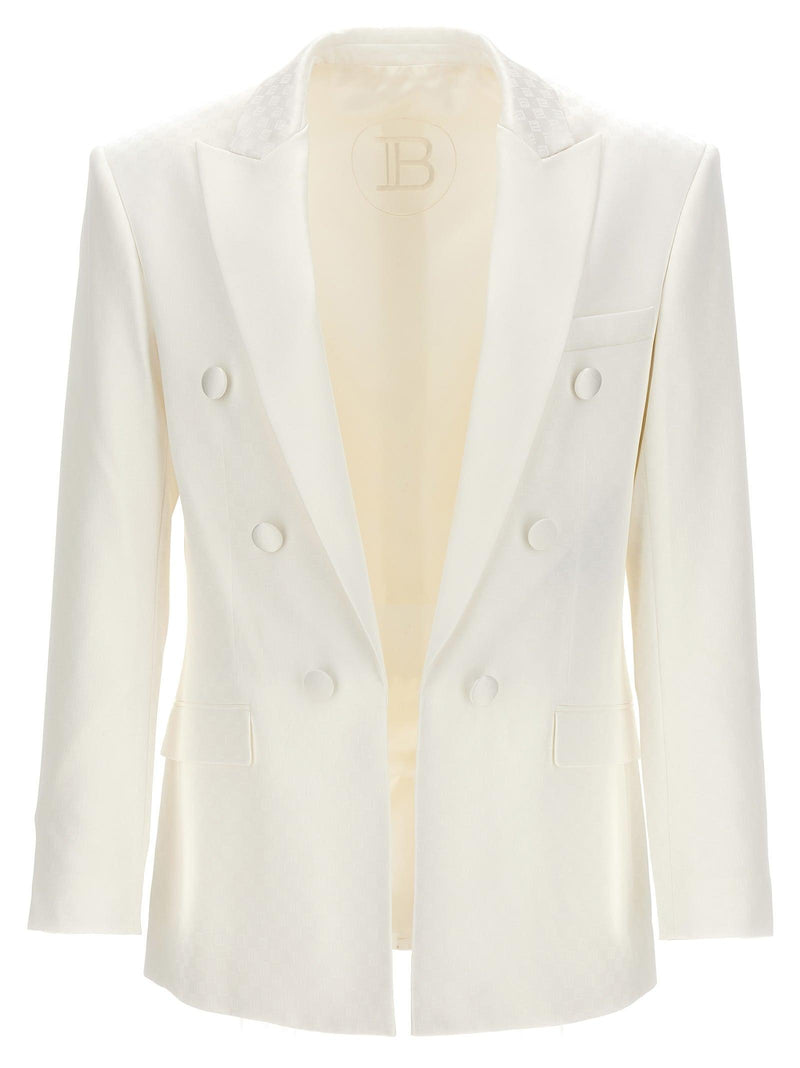 Balmain monogramma Double-breasted Blazer - Men - Piano Luigi