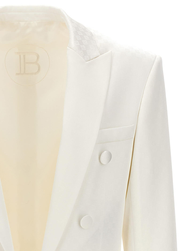 Balmain monogramma Double-breasted Blazer - Men - Piano Luigi