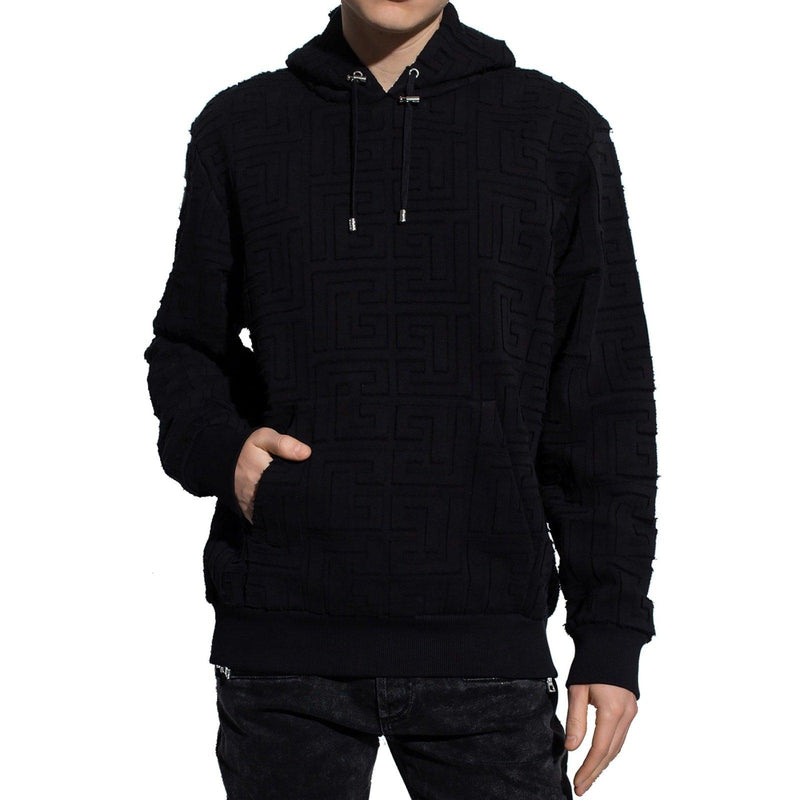 Balmain Monogrammed Hooded Sweatshirt - Men - Piano Luigi