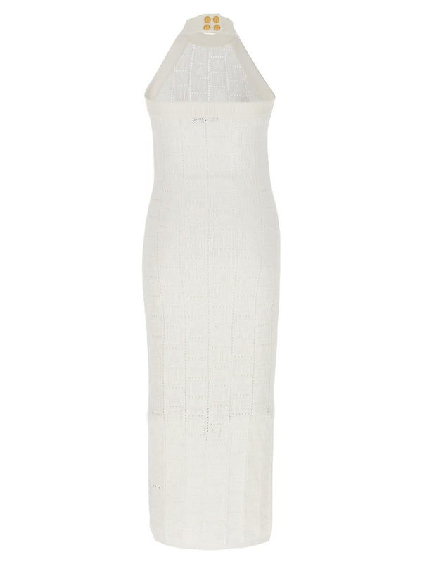 Balmain Monogrammed Knit Dress - Women - Piano Luigi