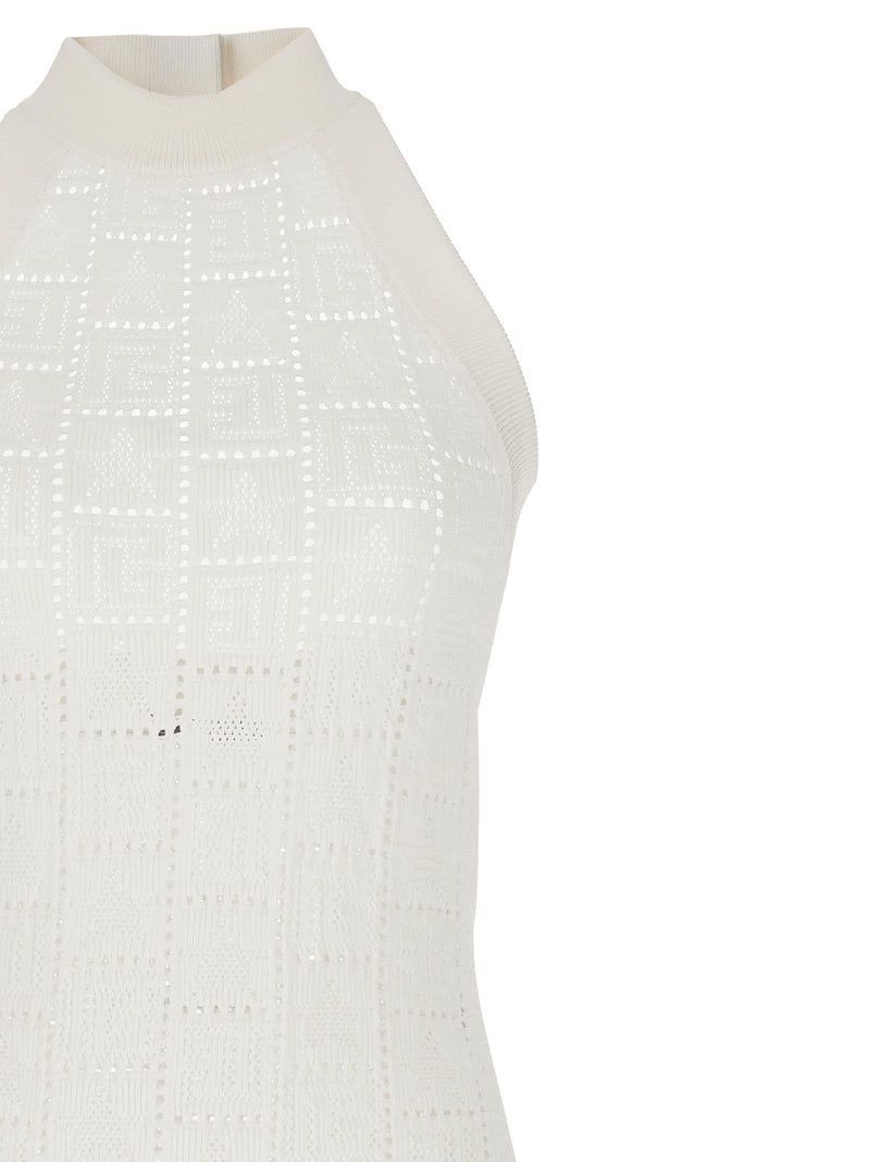 Balmain Monogrammed Knit Dress - Women - Piano Luigi