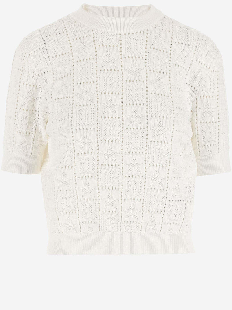 Balmain Monogrammed Knit Pullover - Women - Piano Luigi