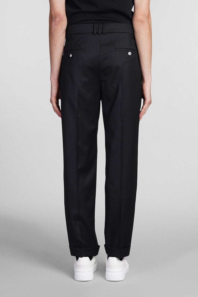 Balmain Pants In Black Wool - Men - Piano Luigi