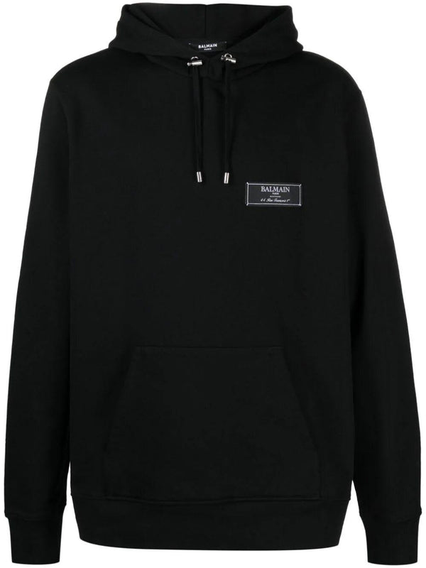 Balmain Pierre Label Hoodie - Men - Piano Luigi