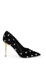 Balmain Polka Dot Velvet Pumps - Women - Piano Luigi